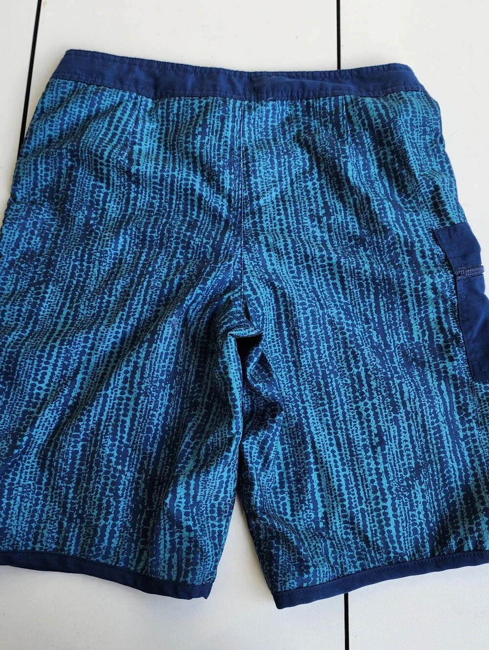 Lot Of 2 Art Class Boys Teal Blue Orange Swim Trunks UPF 50+ Adjustable Waist 14
